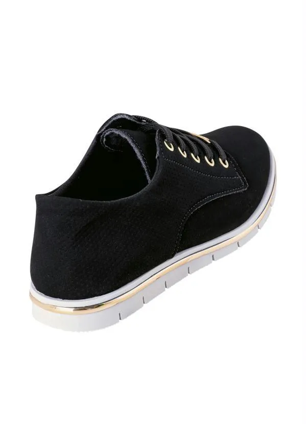 Perfecta - Oxford Preto com Detalhe Dourado 2