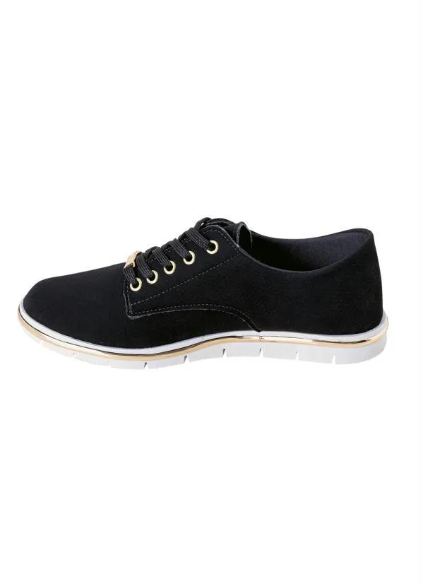 Perfecta - Oxford Preto com Detalhe Dourado 3