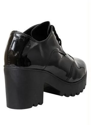 Perfecta - Oxford Preto em Sintético Verniz - PERFECTA