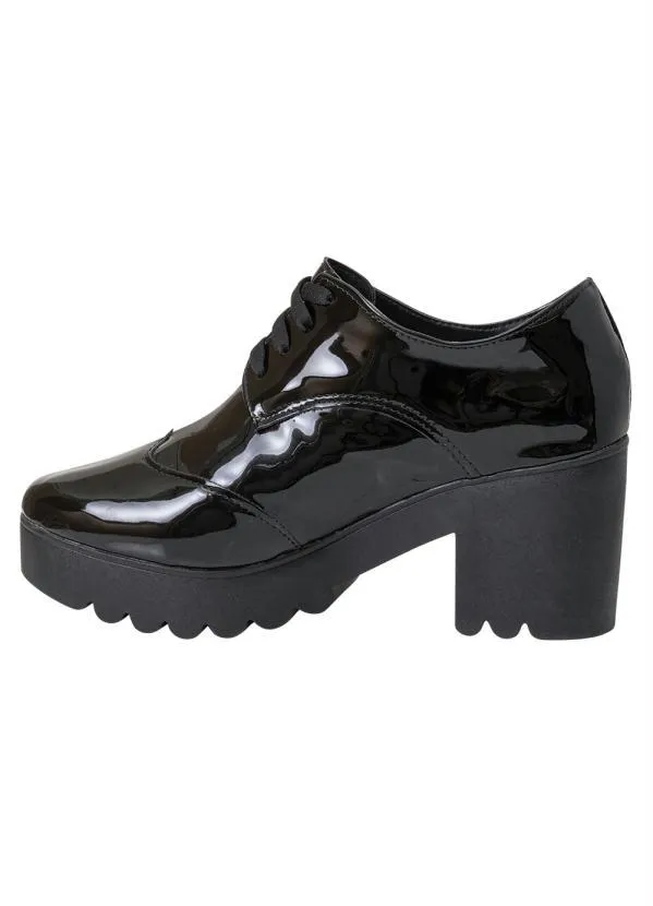Perfecta - Oxford Preto em Sintético Verniz 3
