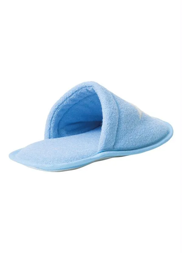 Perfecta - Chinelo Pantufa Azul com Detalhe Bordado 2