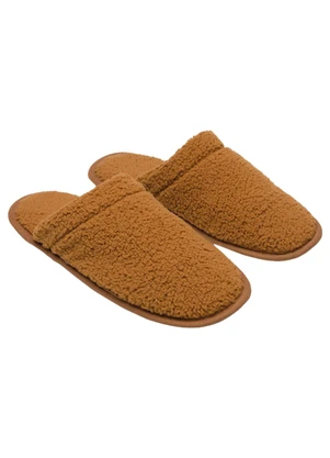 Perfecta - Chinelo Pantufa Caramelo em Pelo Sintético - PERFECTA