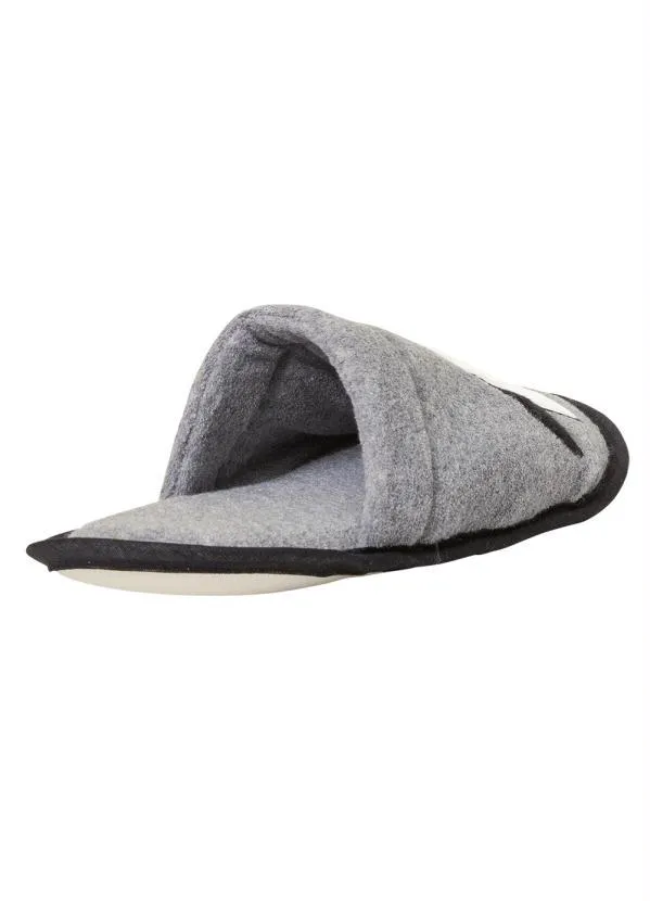 Perfecta - Chinelo Pantufa Cinza em Tecido Atoalhado 2
