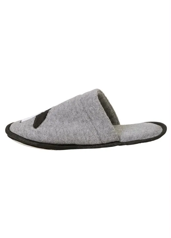 Perfecta - Chinelo Pantufa Cinza em Tecido Atoalhado 3