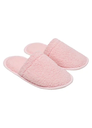 Perfecta - Chinelo Pantufa Rosa em Pelo Sintético - PERFECTA