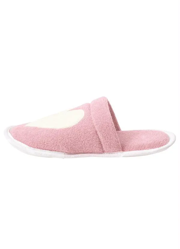 Perfecta - Chinelo Pantufa Rosa em Tecido Atoalhado 3