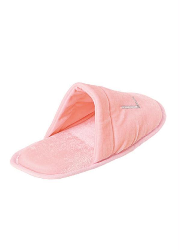 Perfecta - Chinelo Pantufa Rosa em Veludo 2