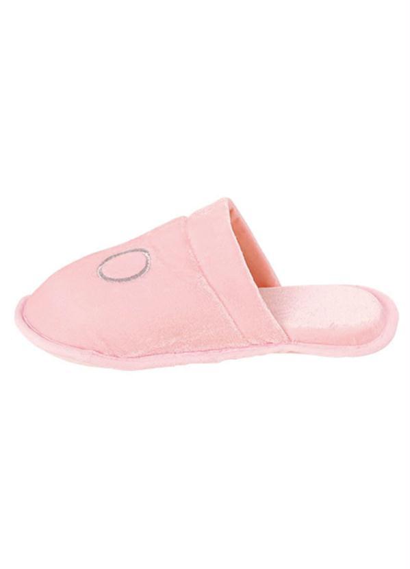Perfecta - Chinelo Pantufa Rosa em Veludo 3