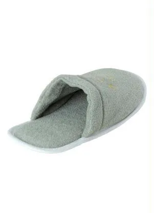 Perfecta - Chinelo Pantufa Verde em Atoalhado com Bordado - PERFECTA