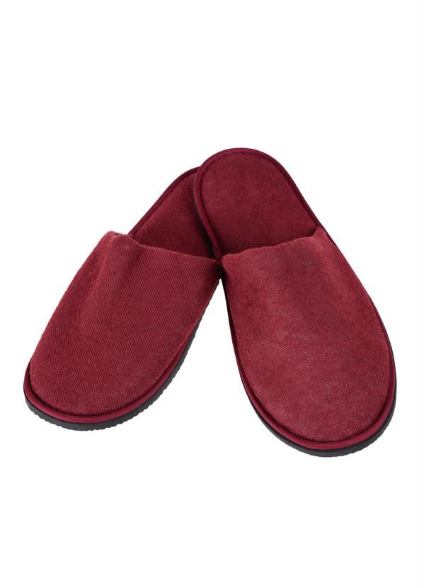 Rovitex - Pantufa Feminina em Plush Bene Casa Vermelho 1