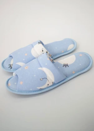 Piante Pijamas - Pantufa Feminina Lua Azul - PIANTE PIJAMAS