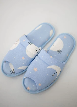 Piante Pijamas - Pantufa Feminina Lua Azul - PIANTE PIJAMAS