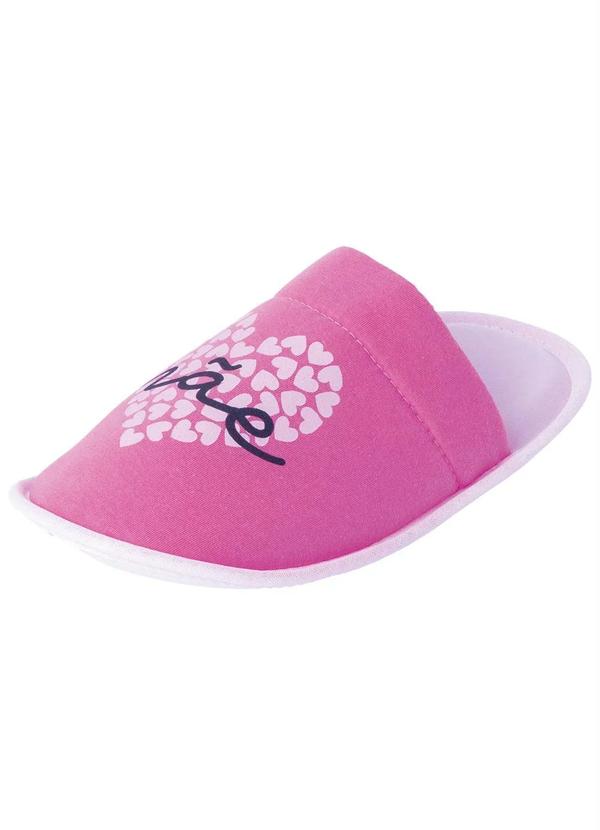 Outlet - Pantufa Rosa com Estampa 2