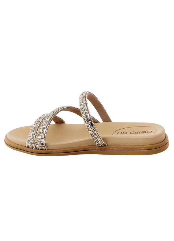 Beira Rio - Chinelo Beira Rio Dourado em Sintético 4