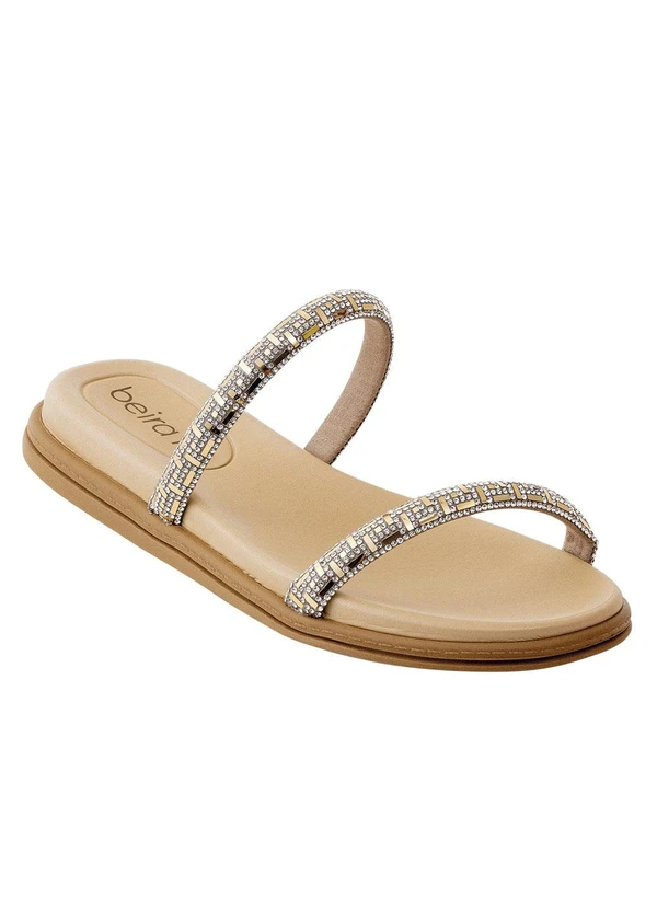 Beira Rio - Chinelo Beira Rio Dourado em Sintético 2