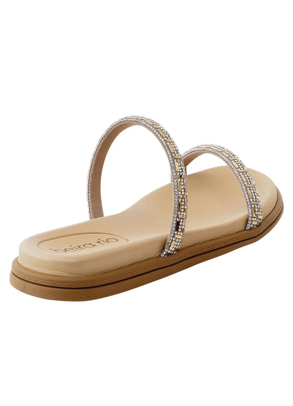 Beira Rio - Chinelo Beira Rio Dourado em Sintético 3