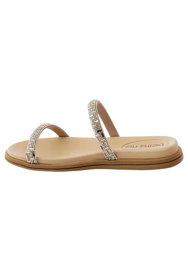 Beira Rio - Chinelo Beira Rio Dourado em Sintético 4