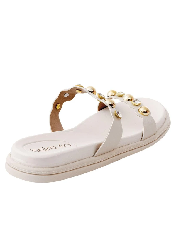 Beira Rio - Chinelo Beira Rio Off White Emsintético 3
