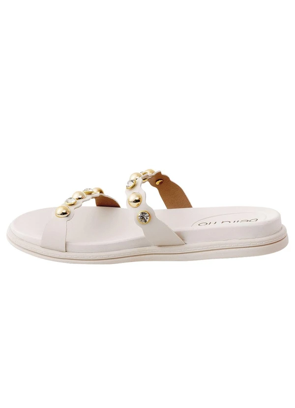 Beira Rio - Chinelo Beira Rio Off White Emsintético 4