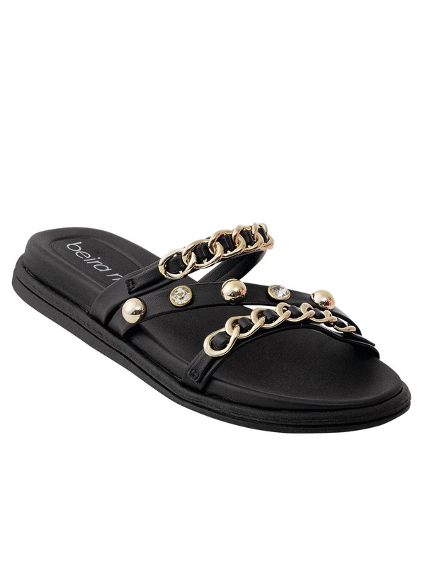 Beira Rio - Chinelo Beira Rio Preto em Sintético 2