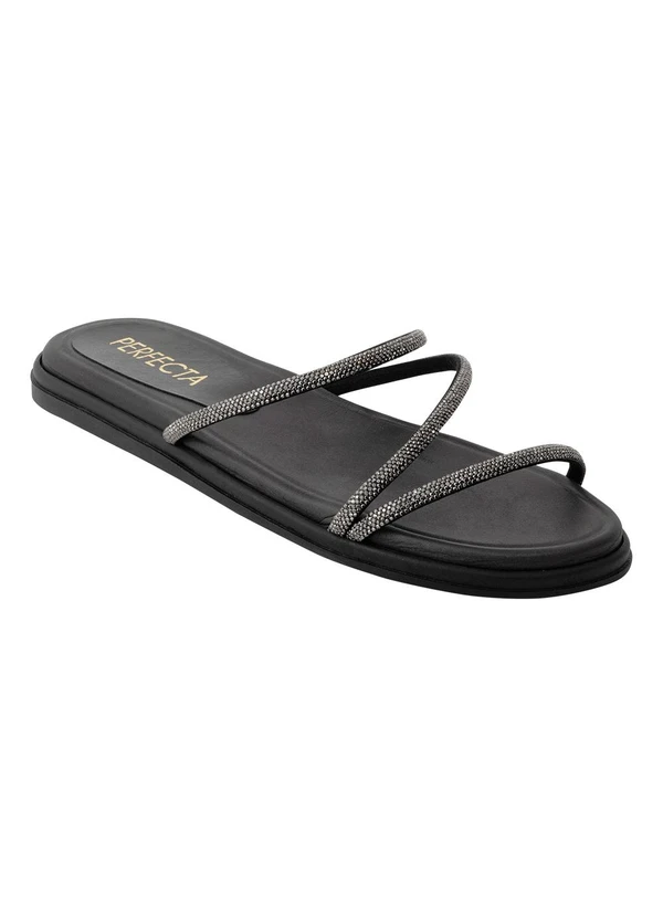 Perfecta - Papete Preta com Detalhe de Strass