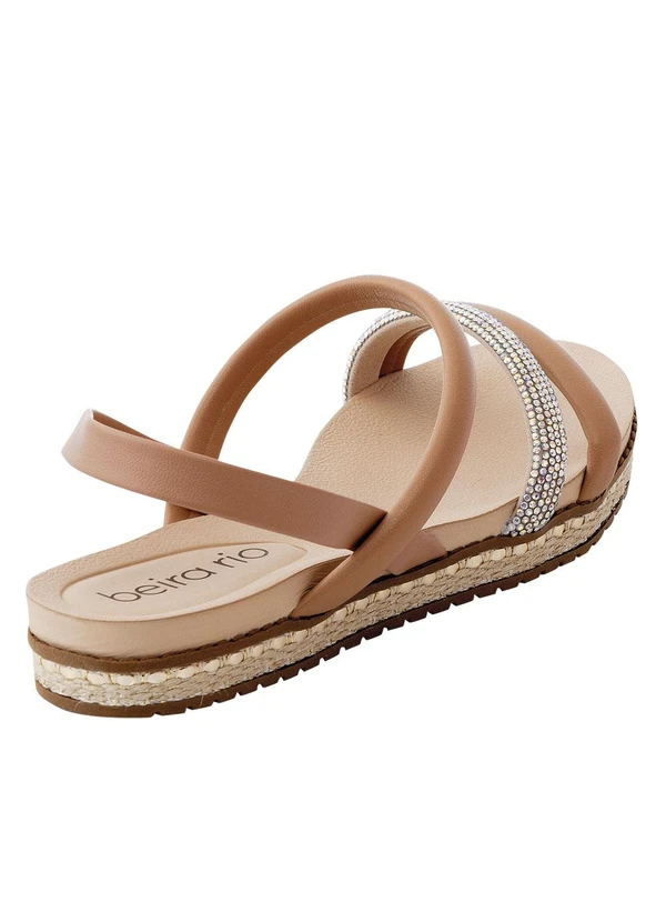 Beira Rio - Sandália Beira Rio Nude em Sintético 3