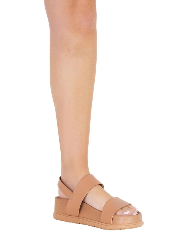 Beira Rio - Sandália Beira Rio Nude em Sintético 5