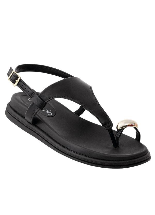 Beira Rio - Sandália Beira Rio Preto em Sintético 2