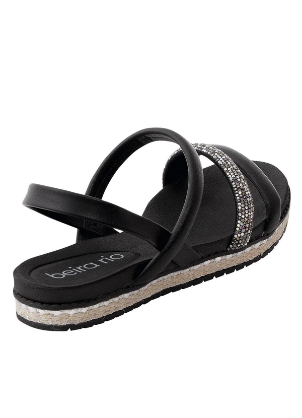 Beira Rio - Sandália Beira Rio Preto em Sintético 3