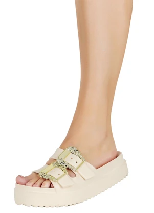 Perfecta - Tamanco Branco em Eva com Fivela - PERFECTA