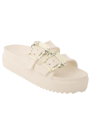 Perfecta - Tamanco Branco em Eva com Fivela - PERFECTA
