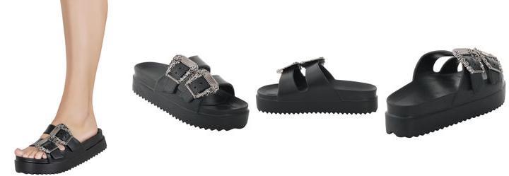 Tamanco Preto em Eva com Fivelas