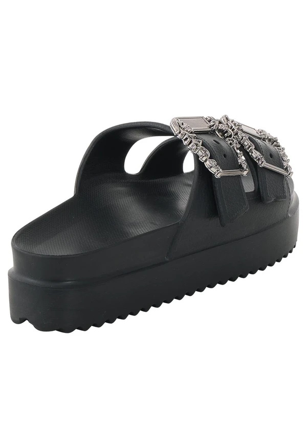 Perfecta - Tamanco Preto em Eva com Fivelas 4