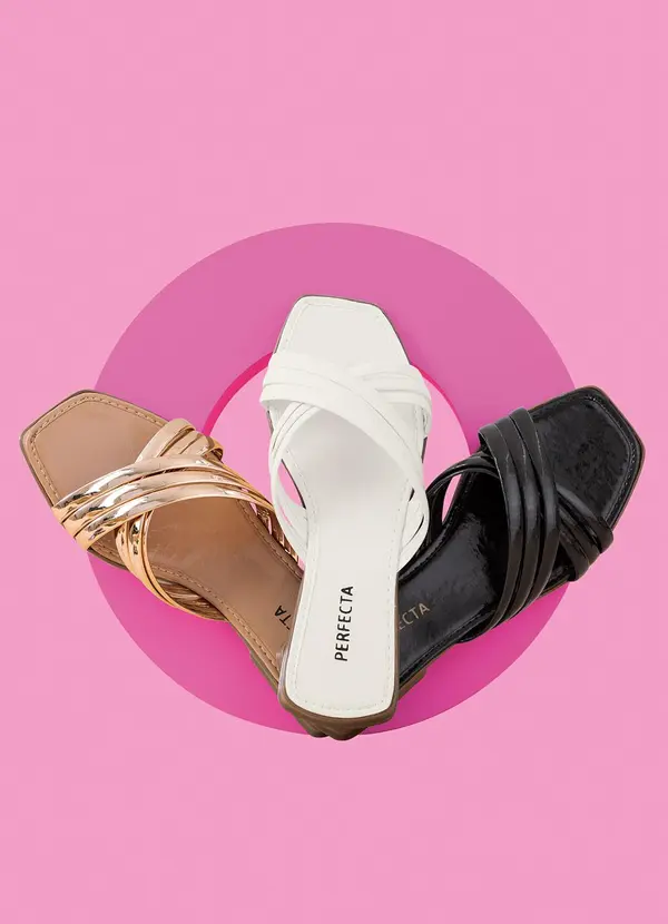 Perfecta - Kit 3 pares de Rasteirinha