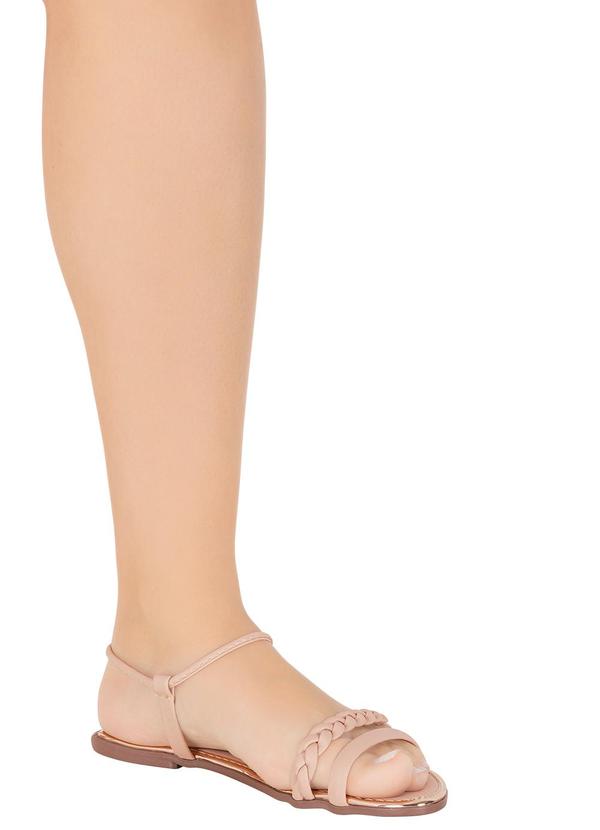 Perfecta - Rasteira Bege com Ajuste Lateral 4