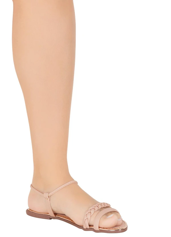 Perfecta - Rasteira Bege com Ajuste Lateral 4