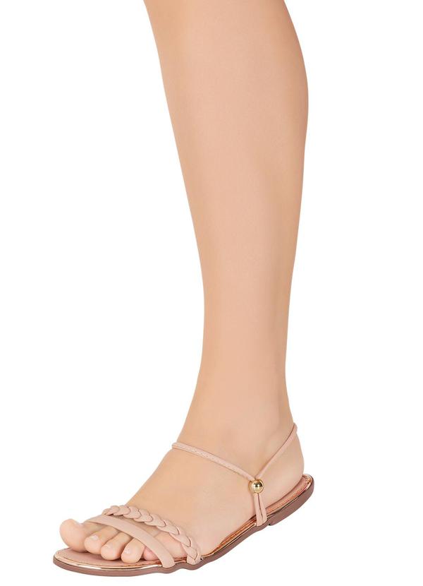 Perfecta - Rasteira Bege com Ajuste Lateral 5