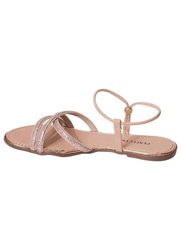 Perfecta - Rasteira Bege em Material Sintético 5