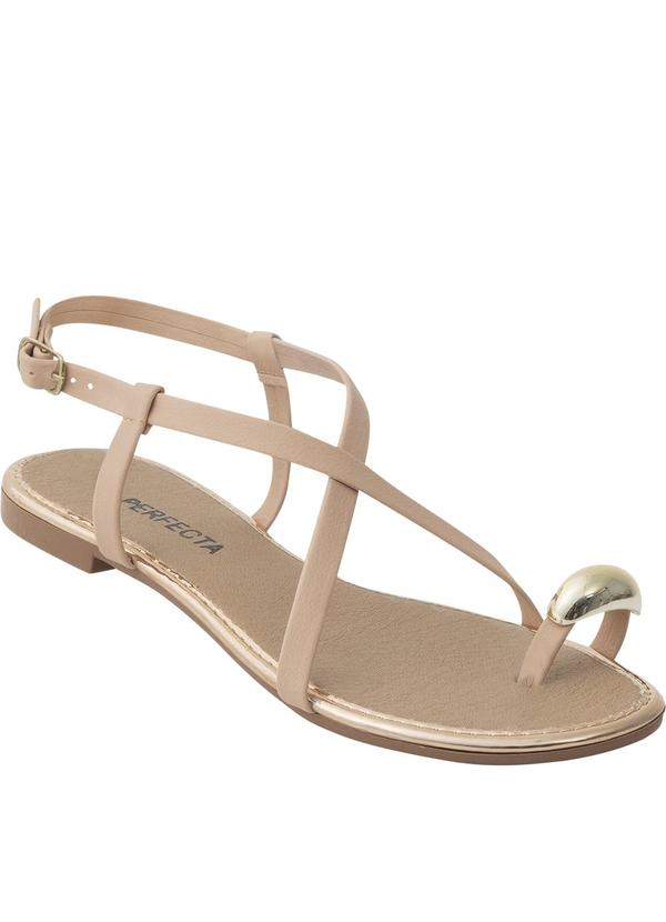 Rasteira (Bege) em Sinttico