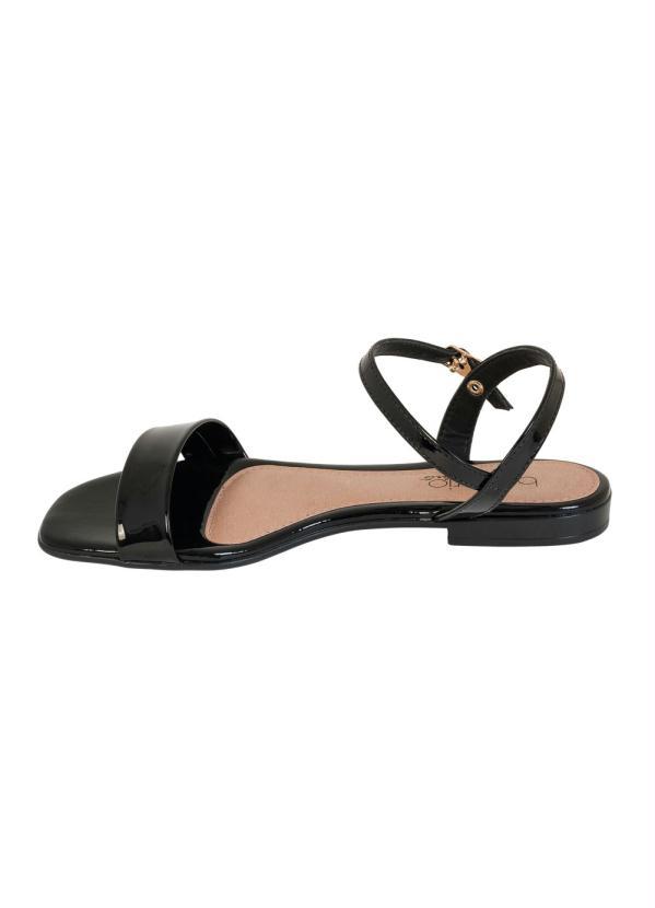 Beira Rio - Rasteira Beira Rio Preta Envernizada 2