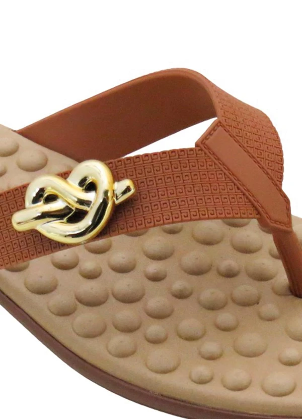 Perfecta - Rasteira Caramelo com Palmilha Confort 2