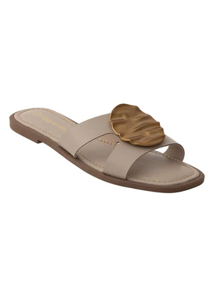 Perfecta - Rasteira com Cabedal Vazado Marrom - PERFECTA