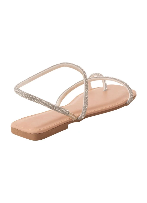 Perfecta - Rasteira Prata em Sintético 2