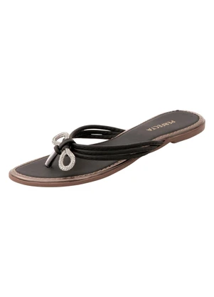 Perfecta - Rasteira Preta em Sintético - PERFECTA