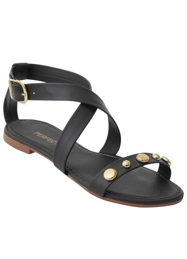 Rasteira (Preta) em Sinttico