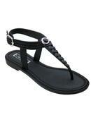 Rasteira Preto com Fivela