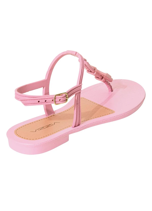 Perfecta - Rasteira Rosa com Adereço 2