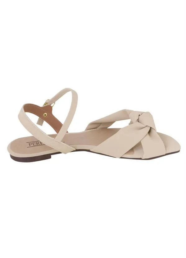 Perfecta - Rasteirinha Amendoa com Tiras Transpassadas 2