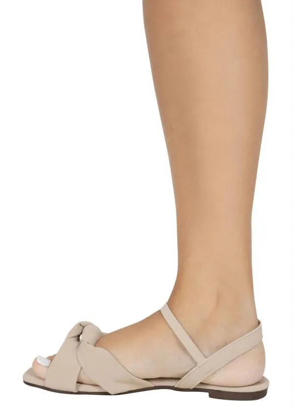 Perfecta - Rasteirinha Amendoa com Tiras Transpassadas 5