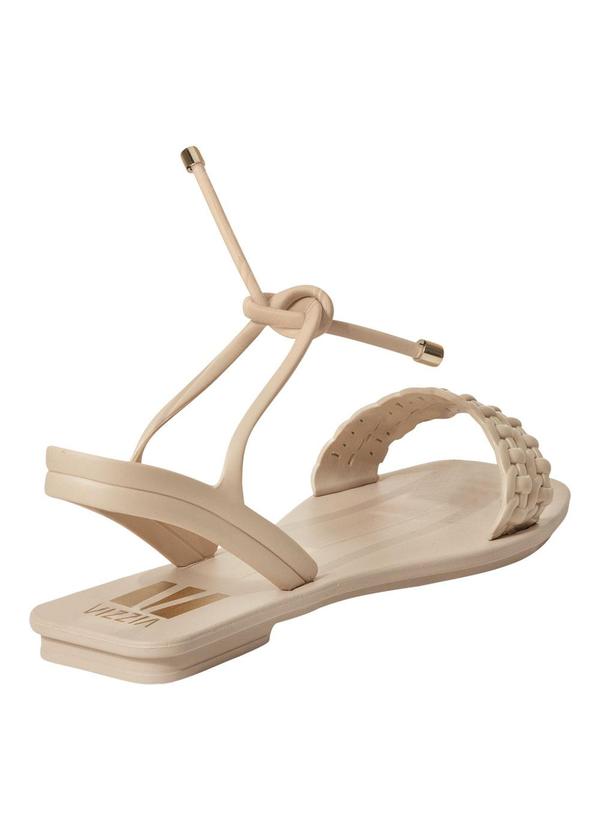 Perfecta - Rasteirinha Areia com Fechamento em Amarração 2